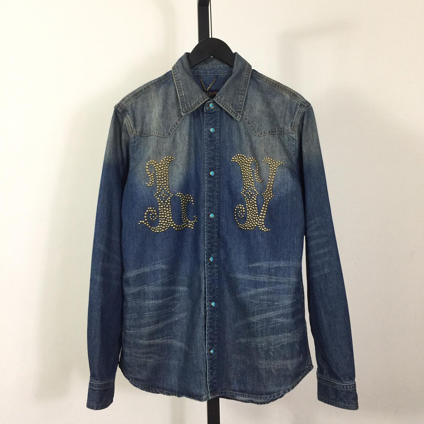 Louis Vuitton Fitted Long-Sleeved Denim Shirt   1AFXL5 - EUR FASHION