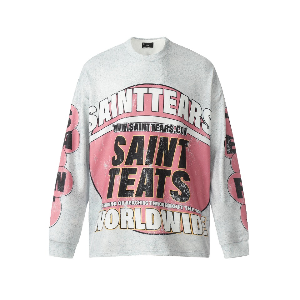 Saint Michael Tears Long Sleeve T-Shirt - EUR FASHION