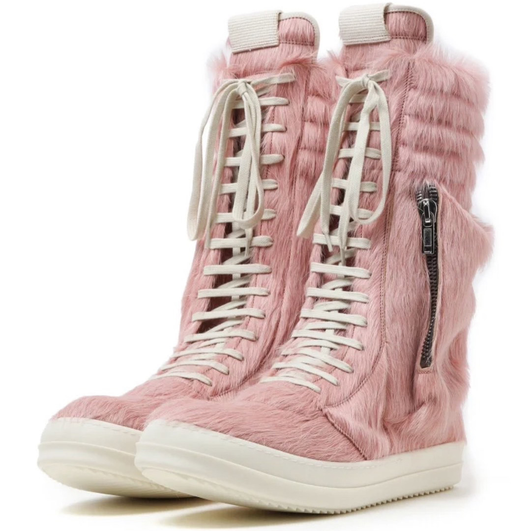 Rick Owens Dirty Pink Pony Hair Cargobasket - EUR FASHION