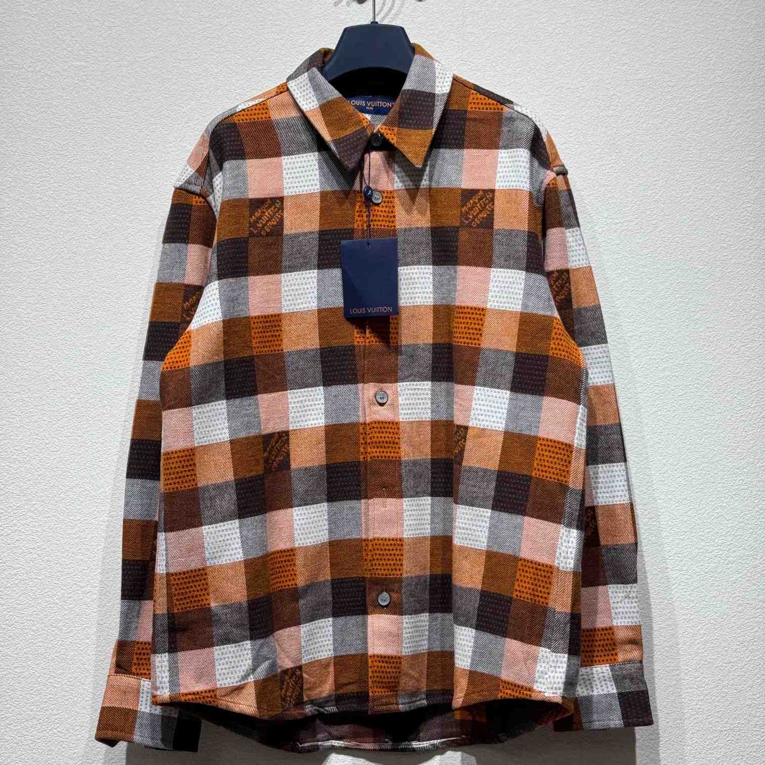 Louis Vuitton Button-Down Long-Sleeved Flannel Shirt  1AFXSJ - EUR FASHION