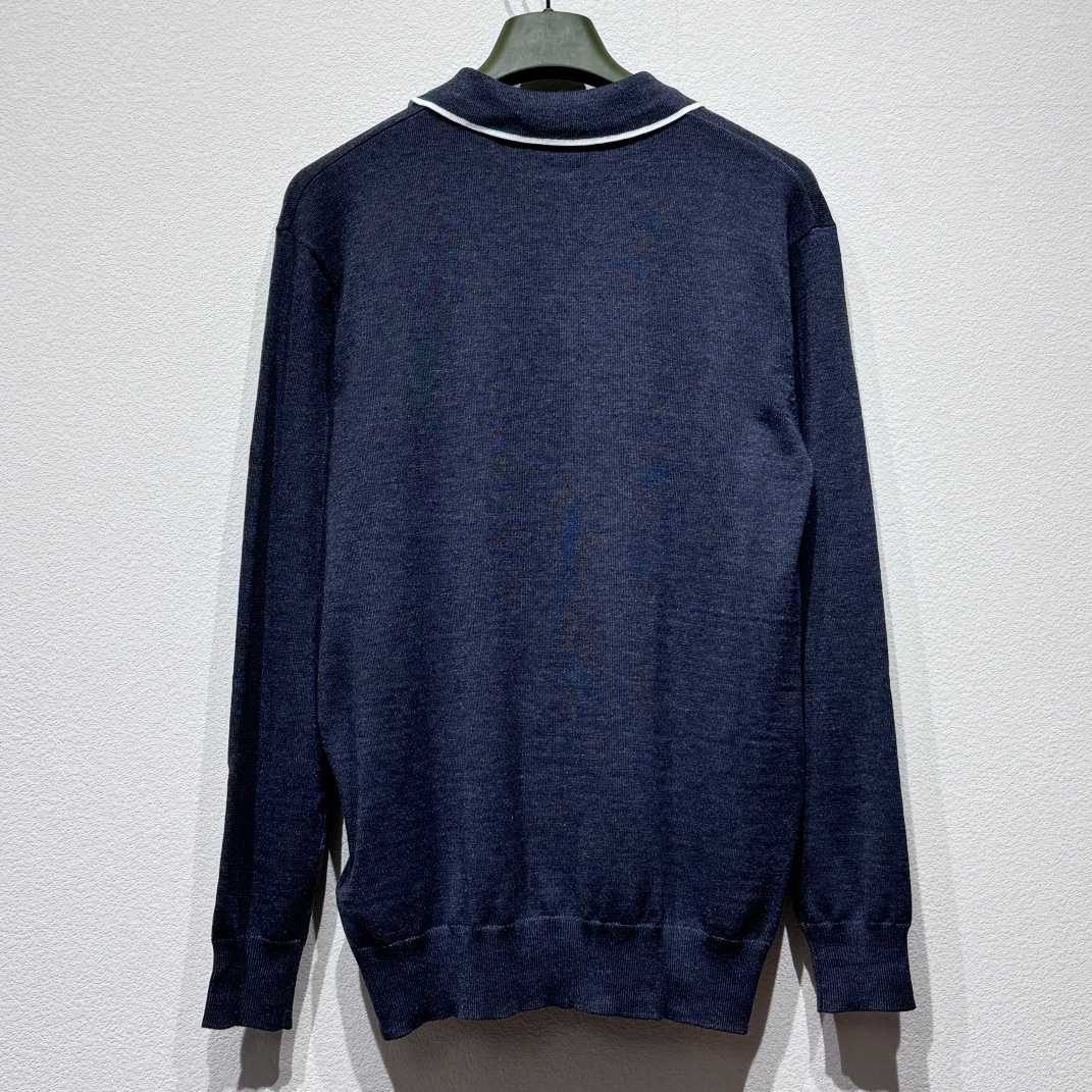 Gucci Knit Wool Long Sleeve Polo Top - EUR FASHION