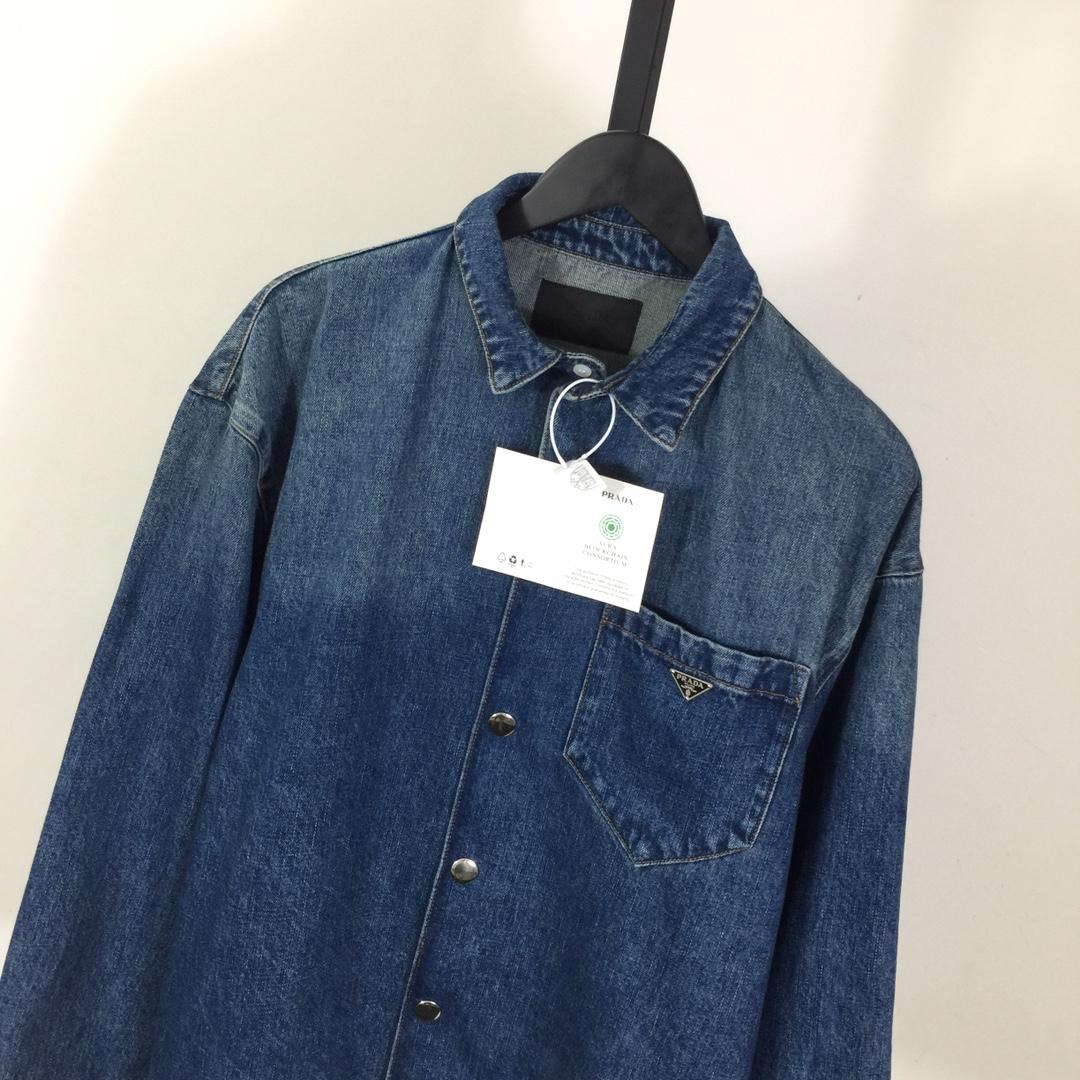 Prada Padded Denim Shirt - EUR FASHION