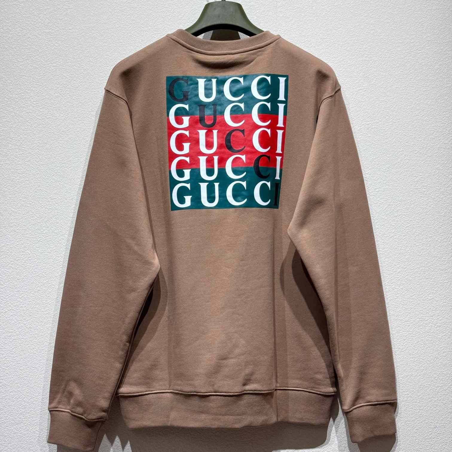 Gucci Cotton Sweatshirt With Logo - EUR FASHION