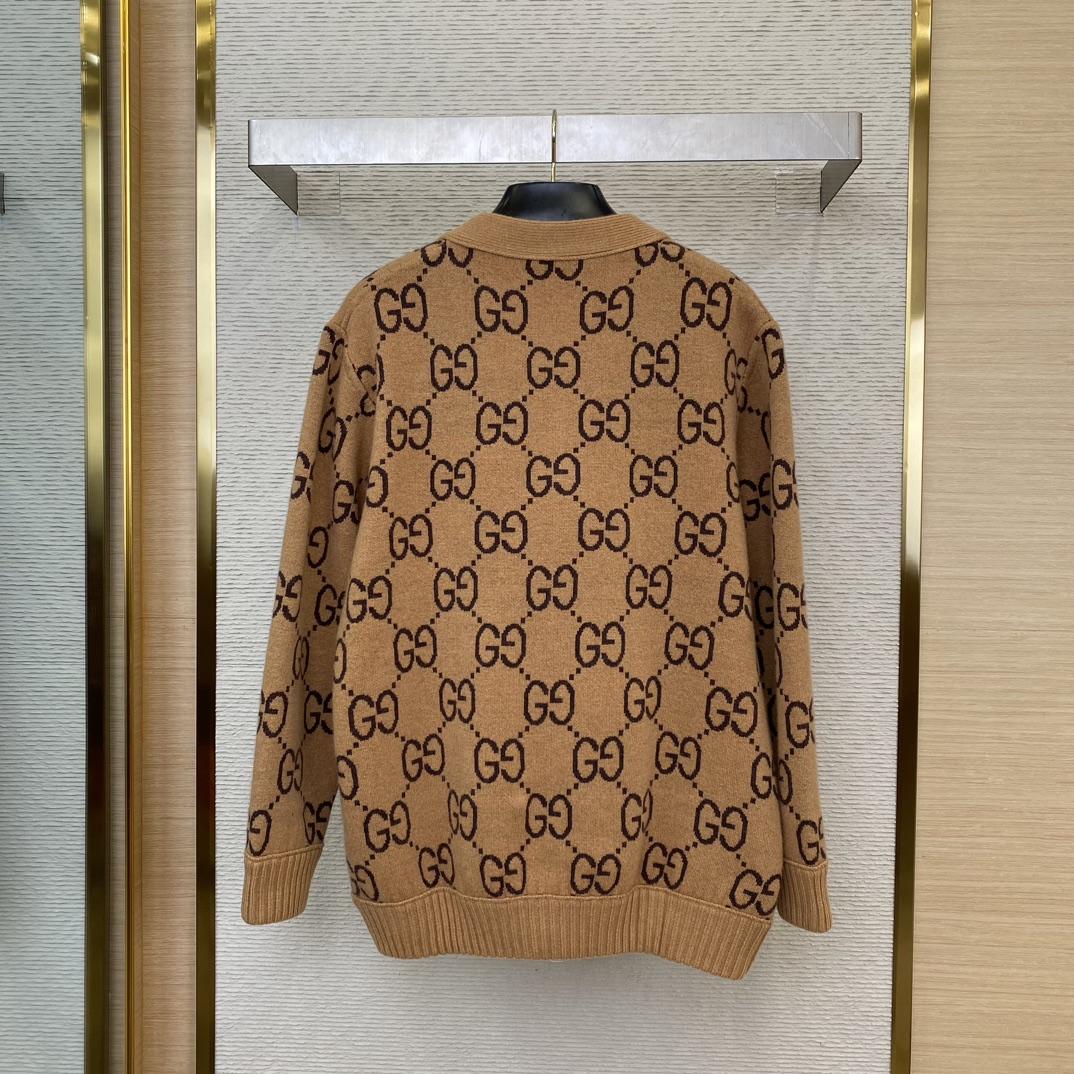 Gucci GG Wool Jacquard Cardigan  - EUR FASHION