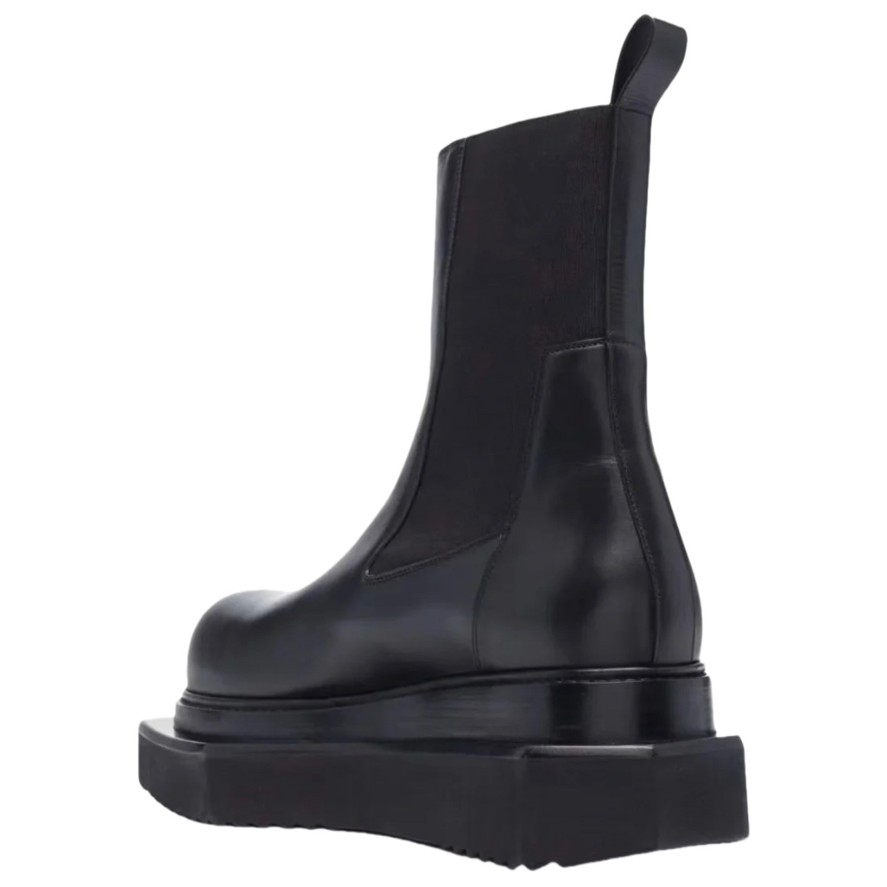 Rick Owens Black Beatle Turbo Cyclops Leather Boots - EUR FASHION