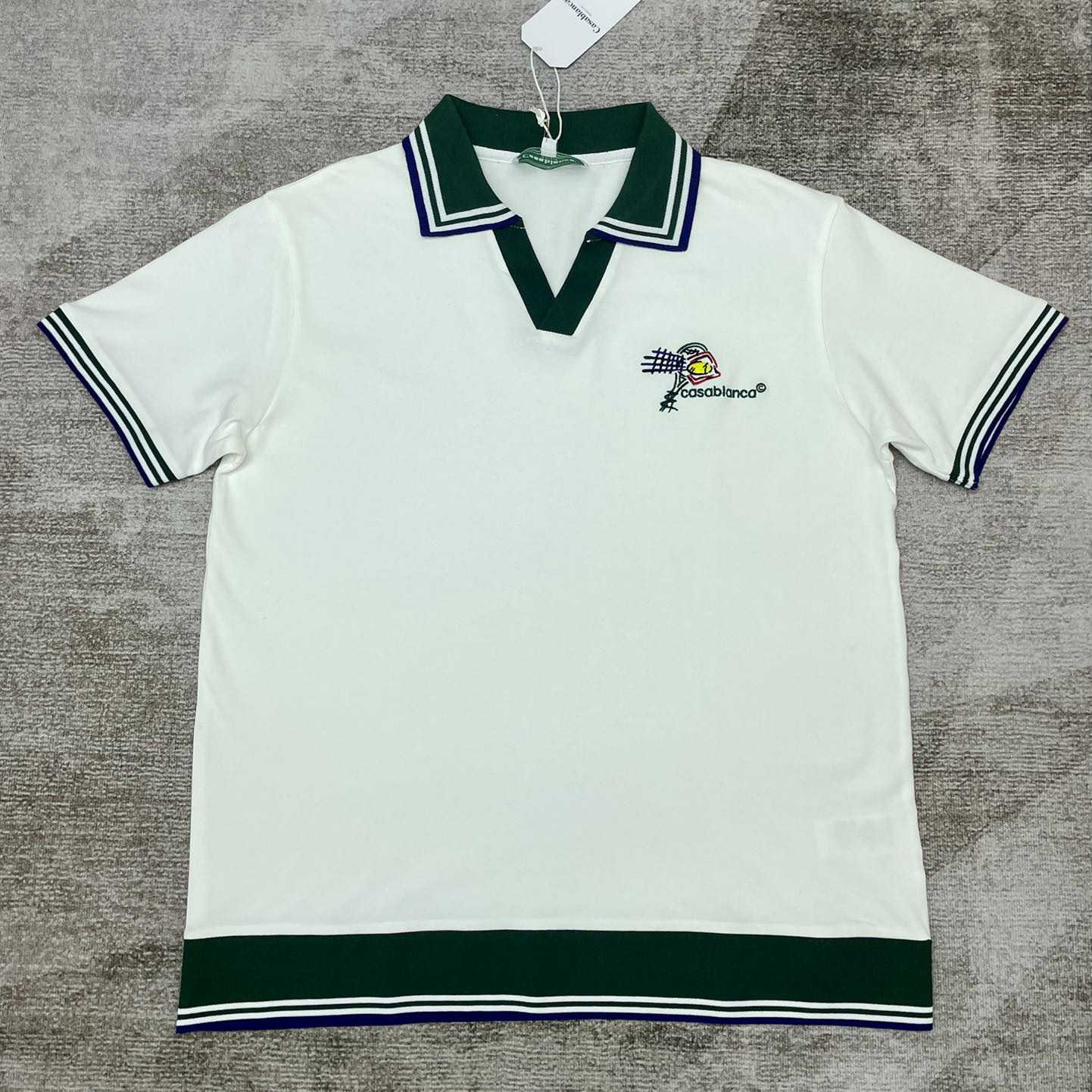 Casablanca Croquis De Tennis Piqué Polo Shirt   c884 - EUR FASHION