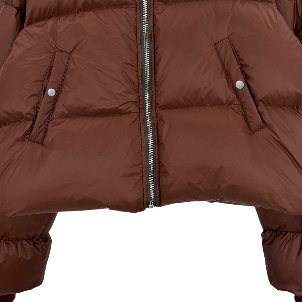 Rick Owens Brown Porterville Turtle Down Jacket - EUR FASHION