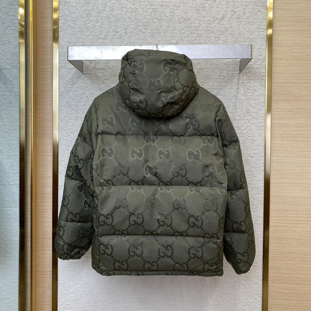 Gucci Jumbo Gg Canvas Down Jacket - EUR FASHION