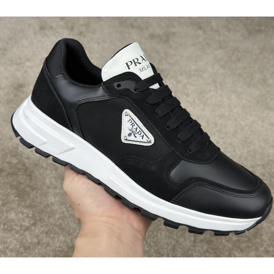 Prada Leather And Re-Nylon Sneakers - EUR FASHION