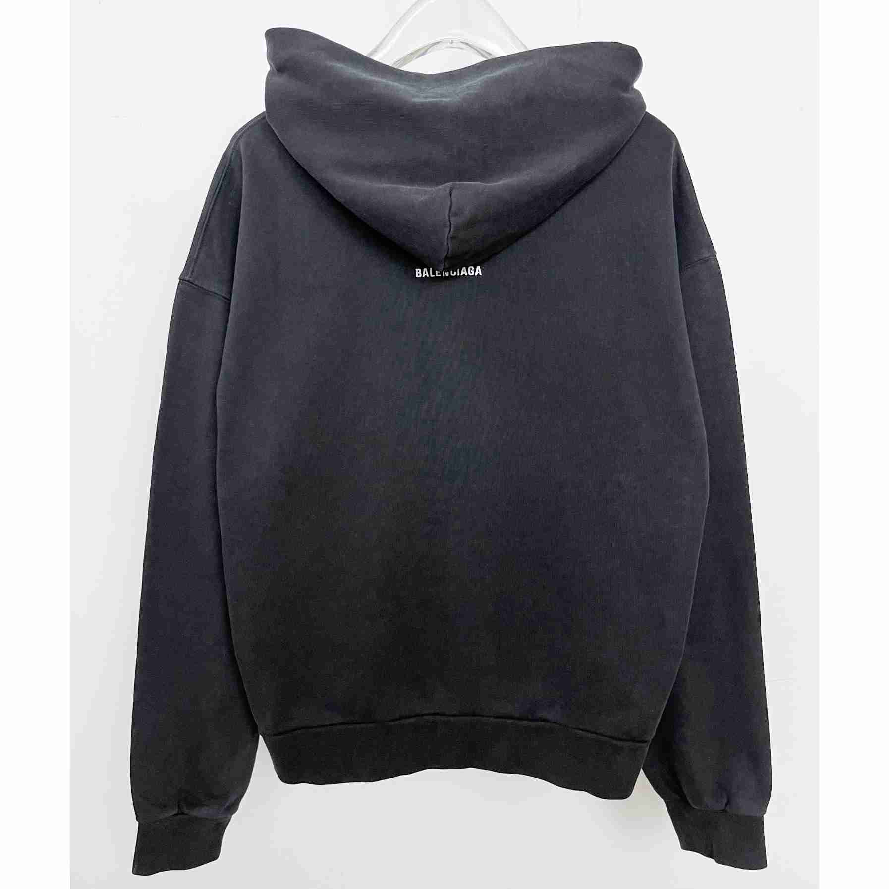 Balenciaga Under Armour® Zip-Up Hoodie Regular Fit In Black - EUR FASHION