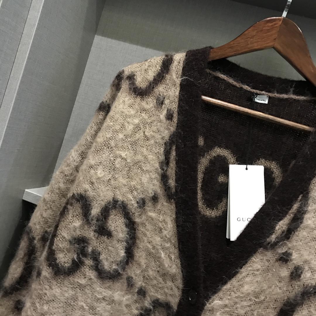 Gucci GG Wool Jacquard Cardigan  - EUR FASHION