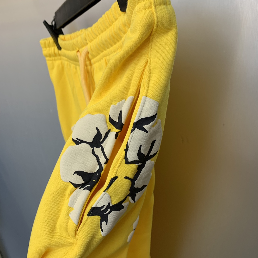 Denim Tears Cactus Tears Wreath Sweatpants Yellow - EUR FASHION