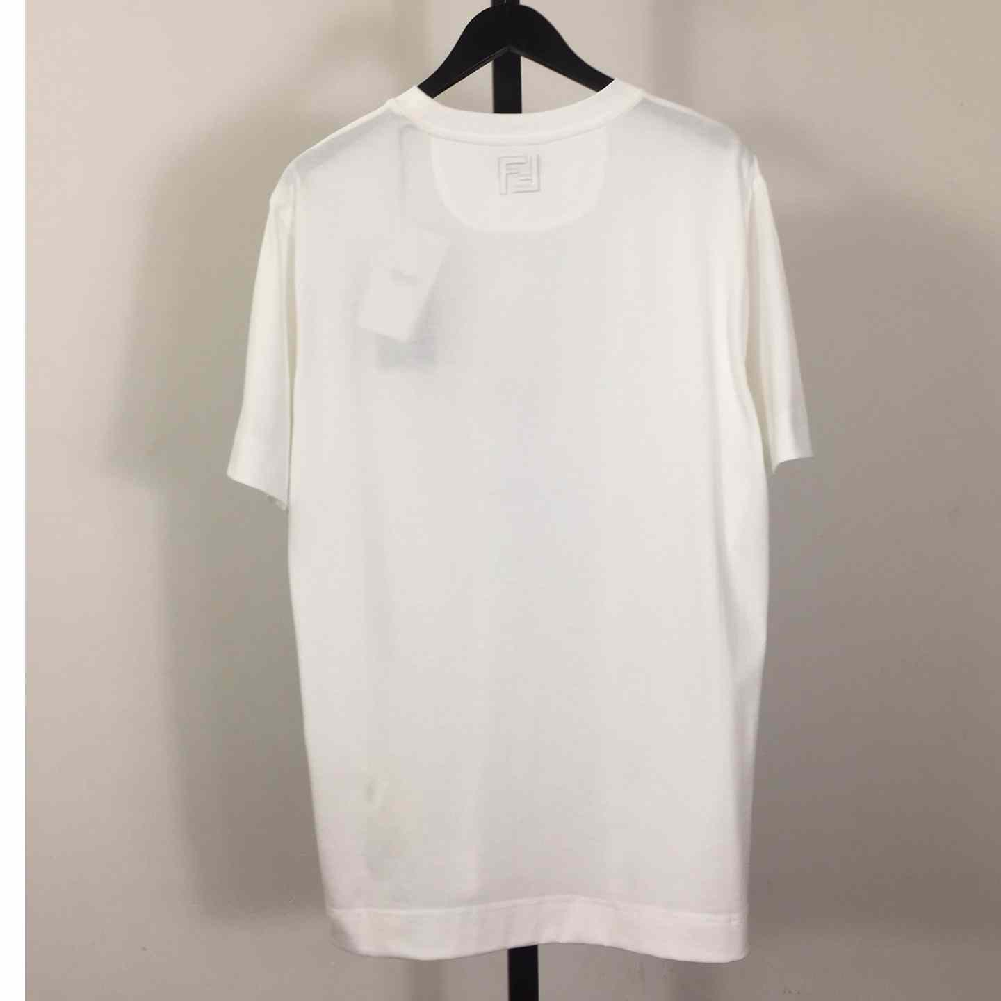 Fendi White Cotton Fendilicious T-shirt - EUR FASHION