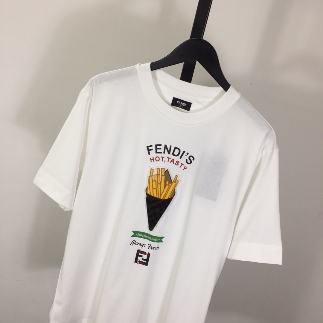 Fendi White Cotton Fendilicious T-shirt - EUR FASHION