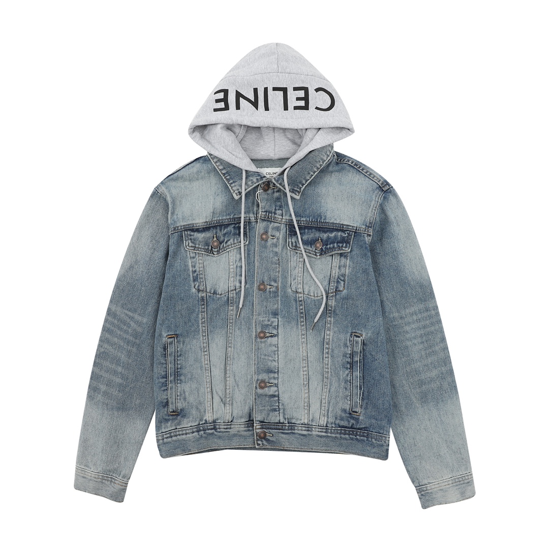 Celine Hooded Denim Jacket - EUR FASHION