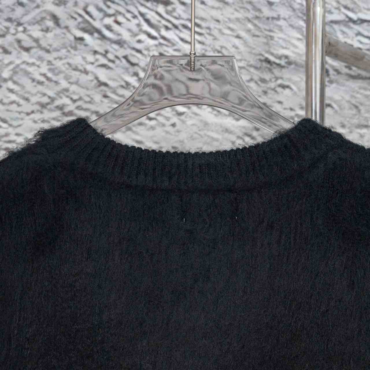 Saint Laurent Logo-Intarsia Mohair-Blend Sweater - EUR FASHION