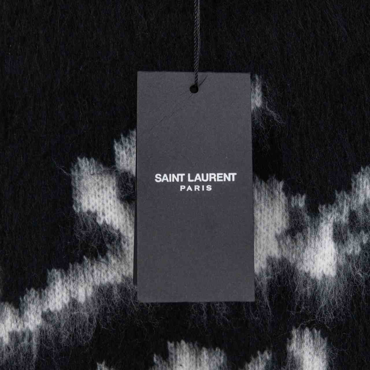 Saint Laurent Logo-Intarsia Mohair-Blend Sweater - EUR FASHION