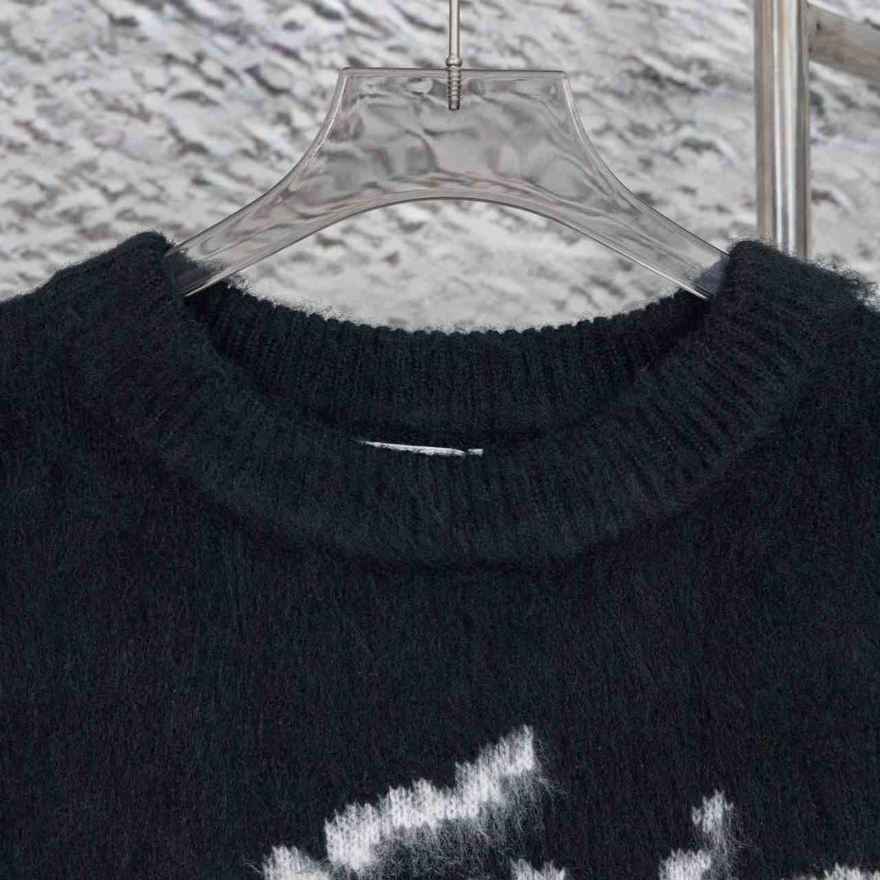 Saint Laurent Logo-Intarsia Mohair-Blend Sweater - EUR FASHION