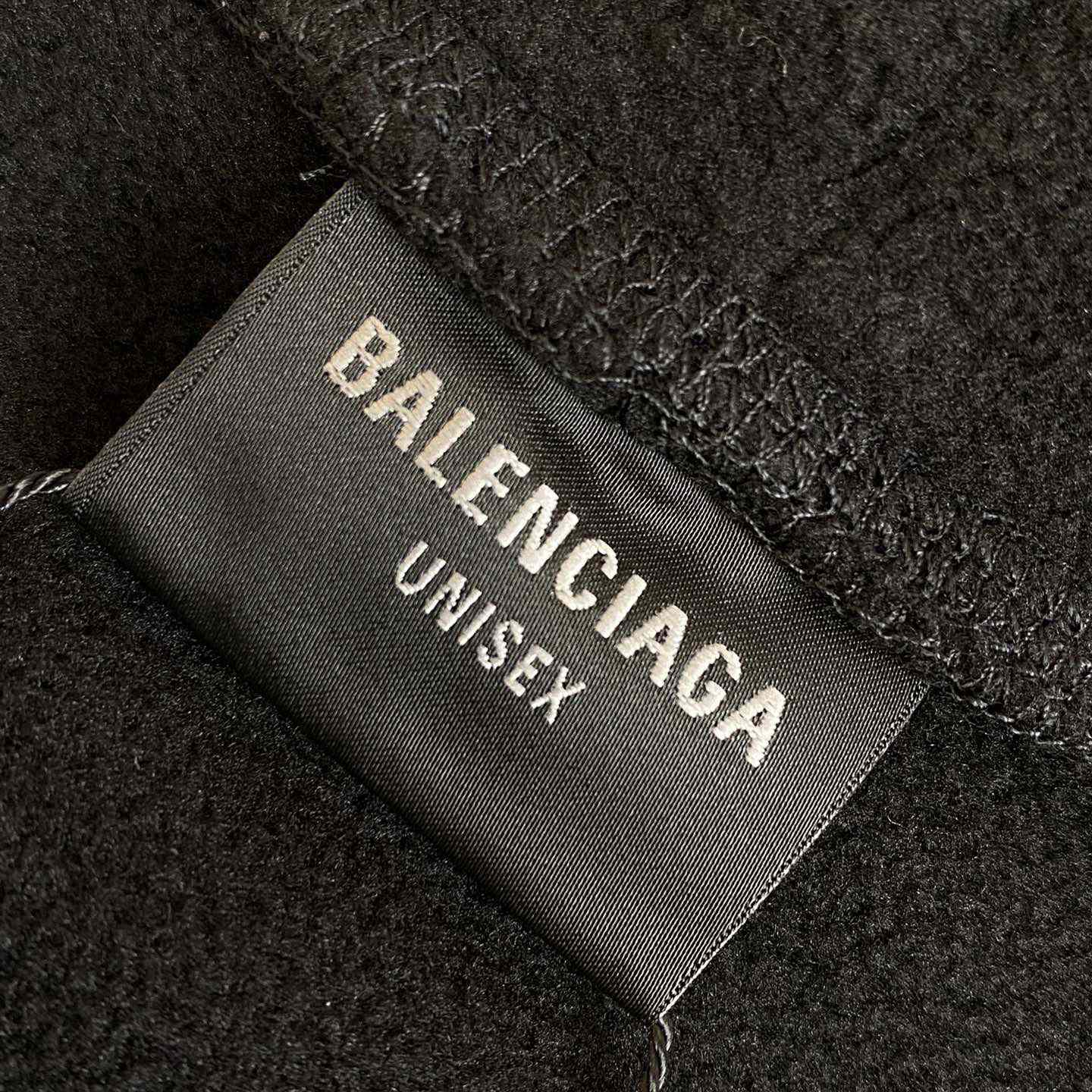 Balenciaga Paris Moon Crinkled Hoodie Large Fit In Black - EUR FASHION