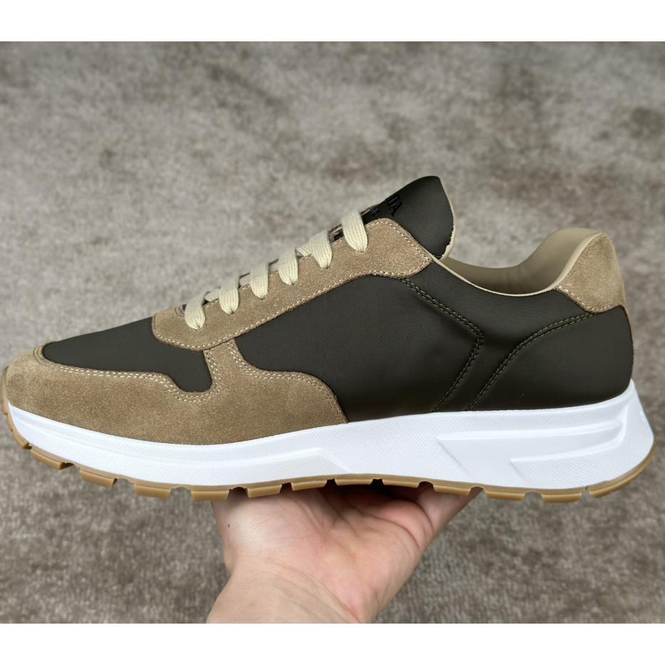 Prada Leather And Re-Nylon Sneakers - EUR FASHION