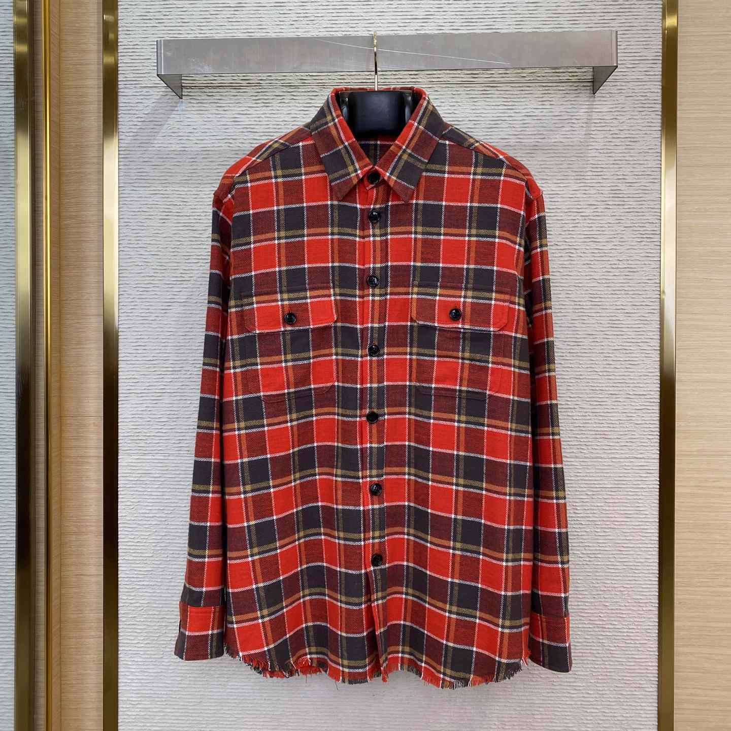 Celine Loose Shirt In Checked Cotton - EUR FASHION