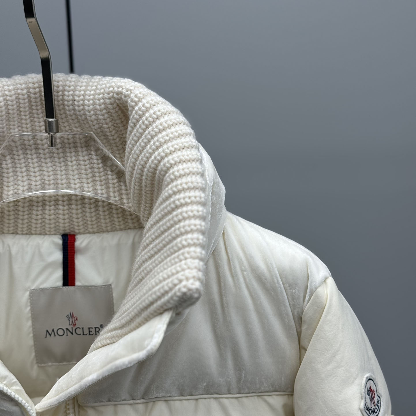 Moncler Auffrique  Velvet-trimmed Down Jacket - EUR FASHION