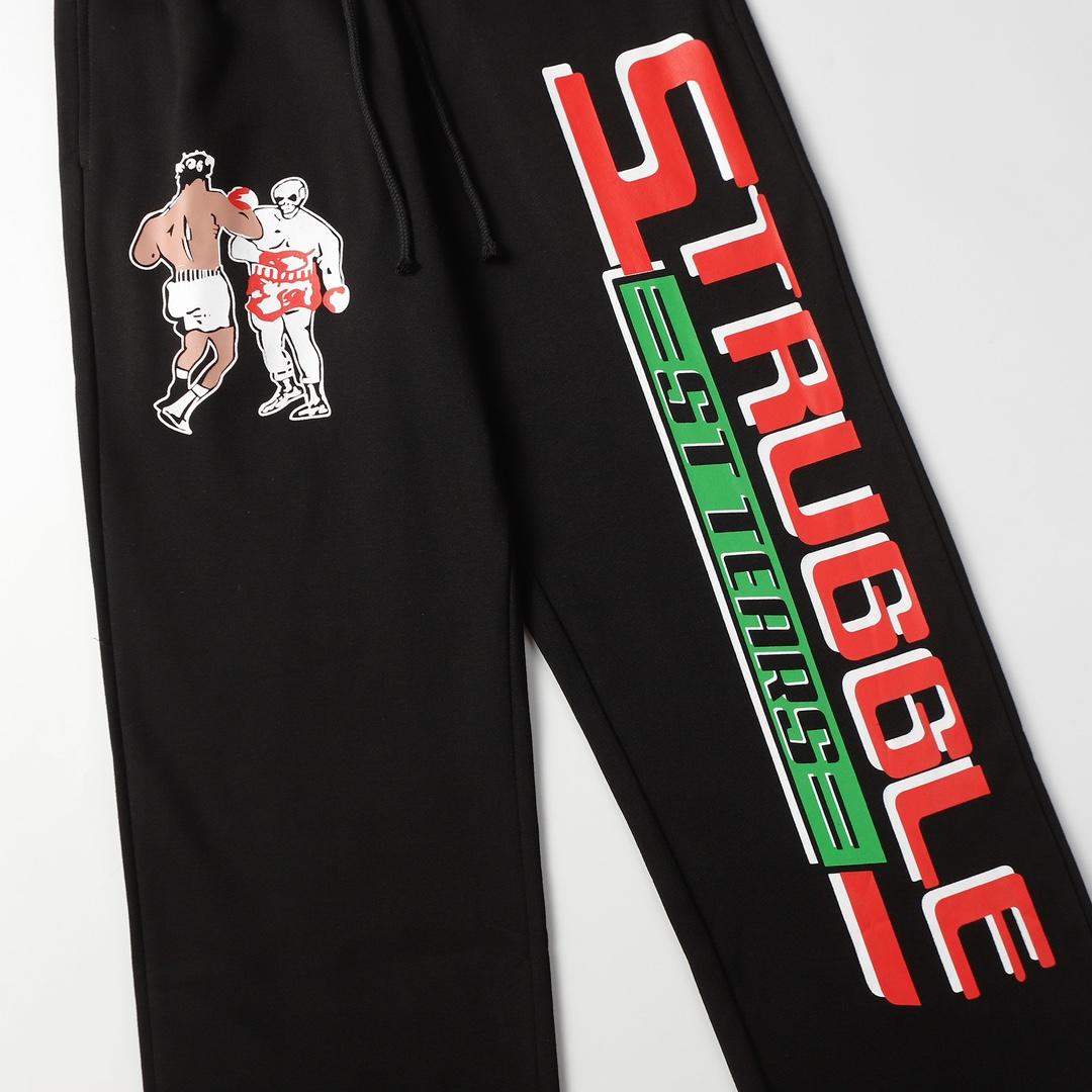 Saint Micheal x Denim tears Struggle Sweatpants 'Black' - EUR FASHION