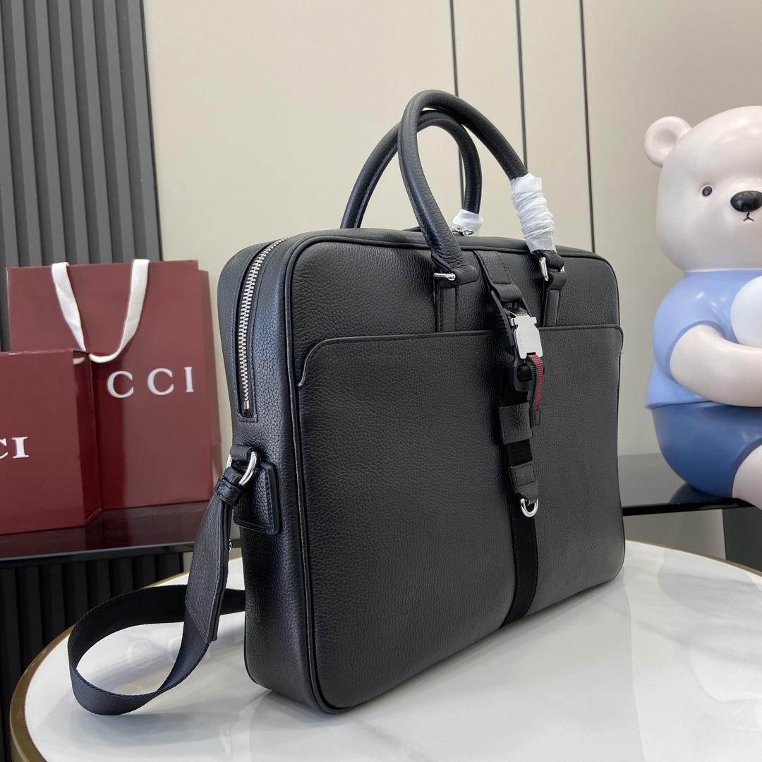 Gucci Medium Briefcase With Web - EUR FASHION