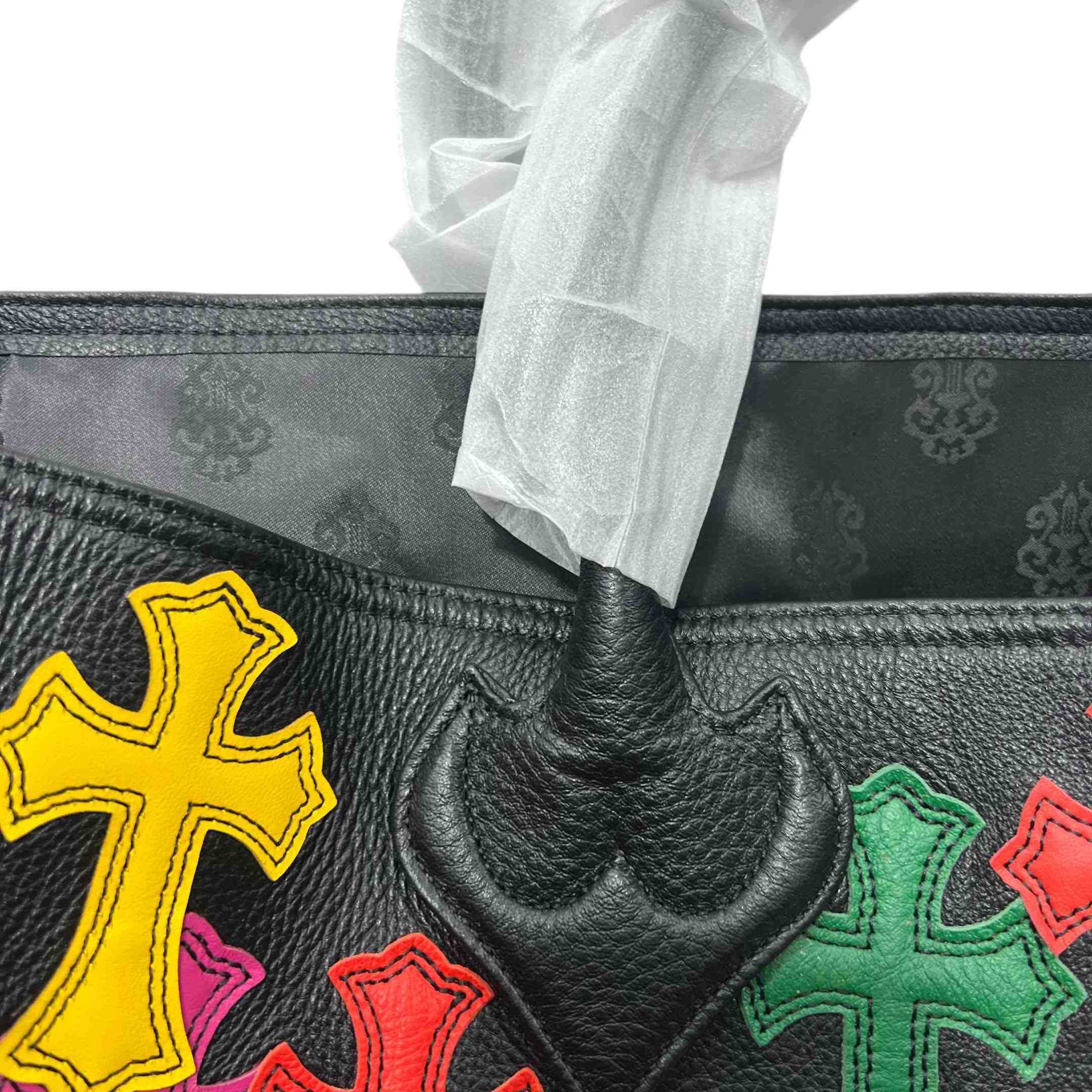 Chrome Hearts All-Over Cross Patch Leather Tote Bag  （47-29-12cm） - EUR FASHION