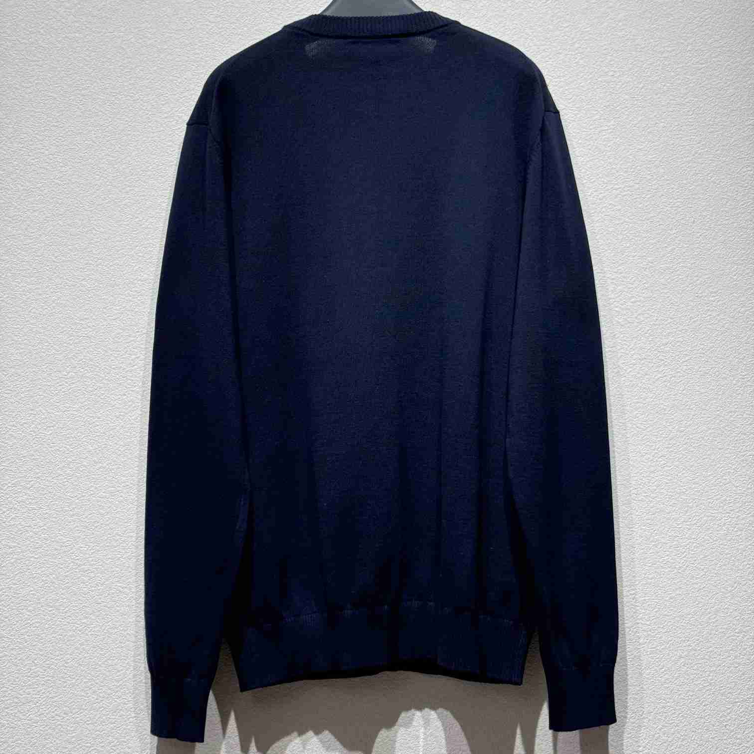 Fendi Navy Blue Wool Jumper - EUR FASHION