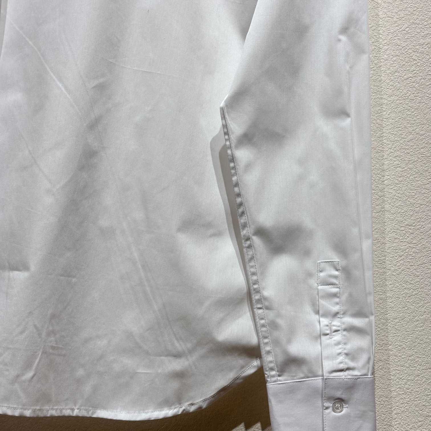 Christian Dior Tag Embroidery Shirt White Cotton Poplin - EUR FASHION