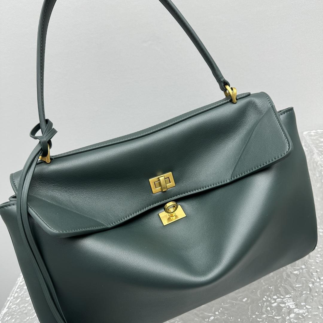 Balenciaga Rodeo Medium Handbag In Pine Green - EUR FASHION