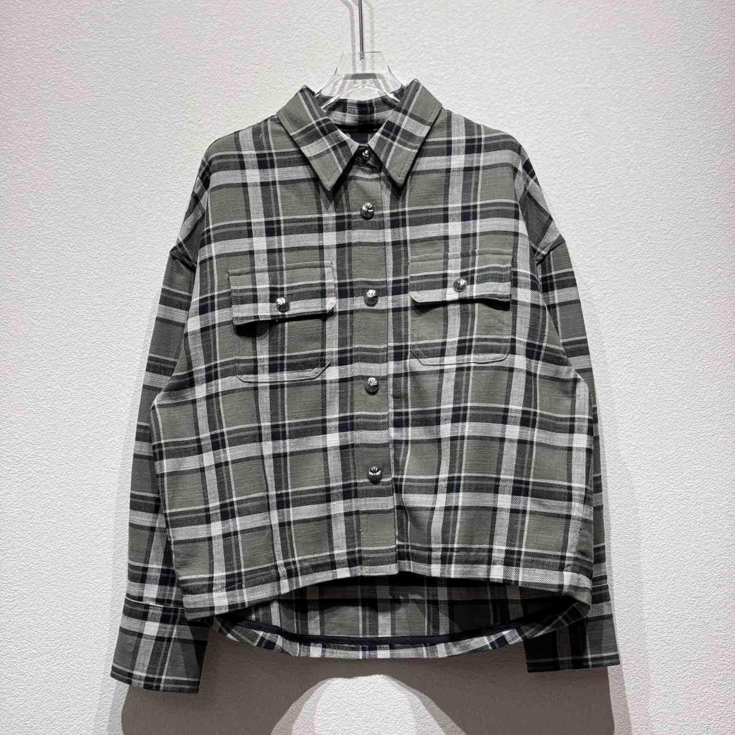 Chrome Hearts Sleeve Print Flannel Shirt - EUR FASHION