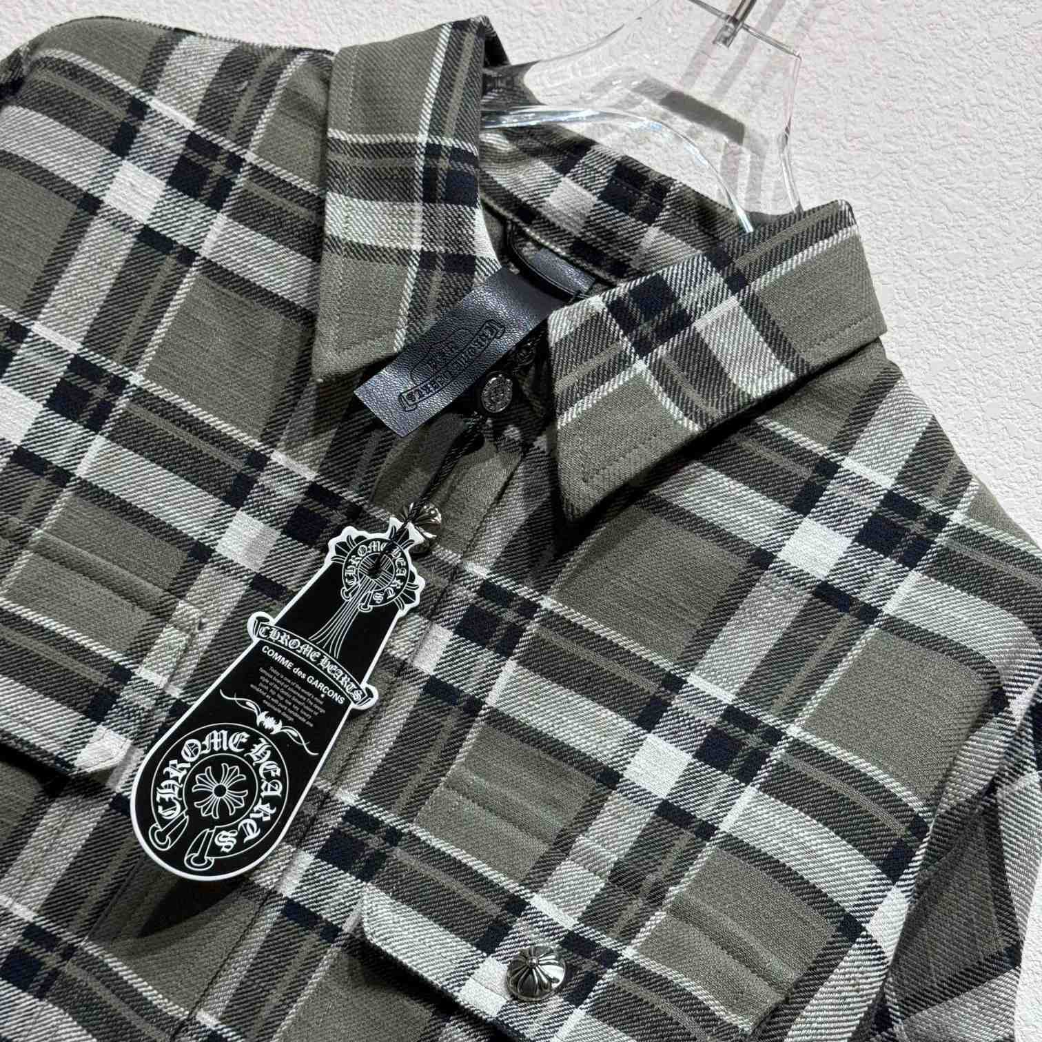 Chrome Hearts Sleeve Print Flannel Shirt - EUR FASHION