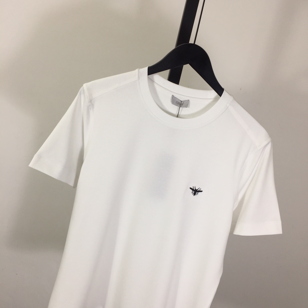 Dior Cotton T-Shirt With Bee Embroidery - EUR FASHION