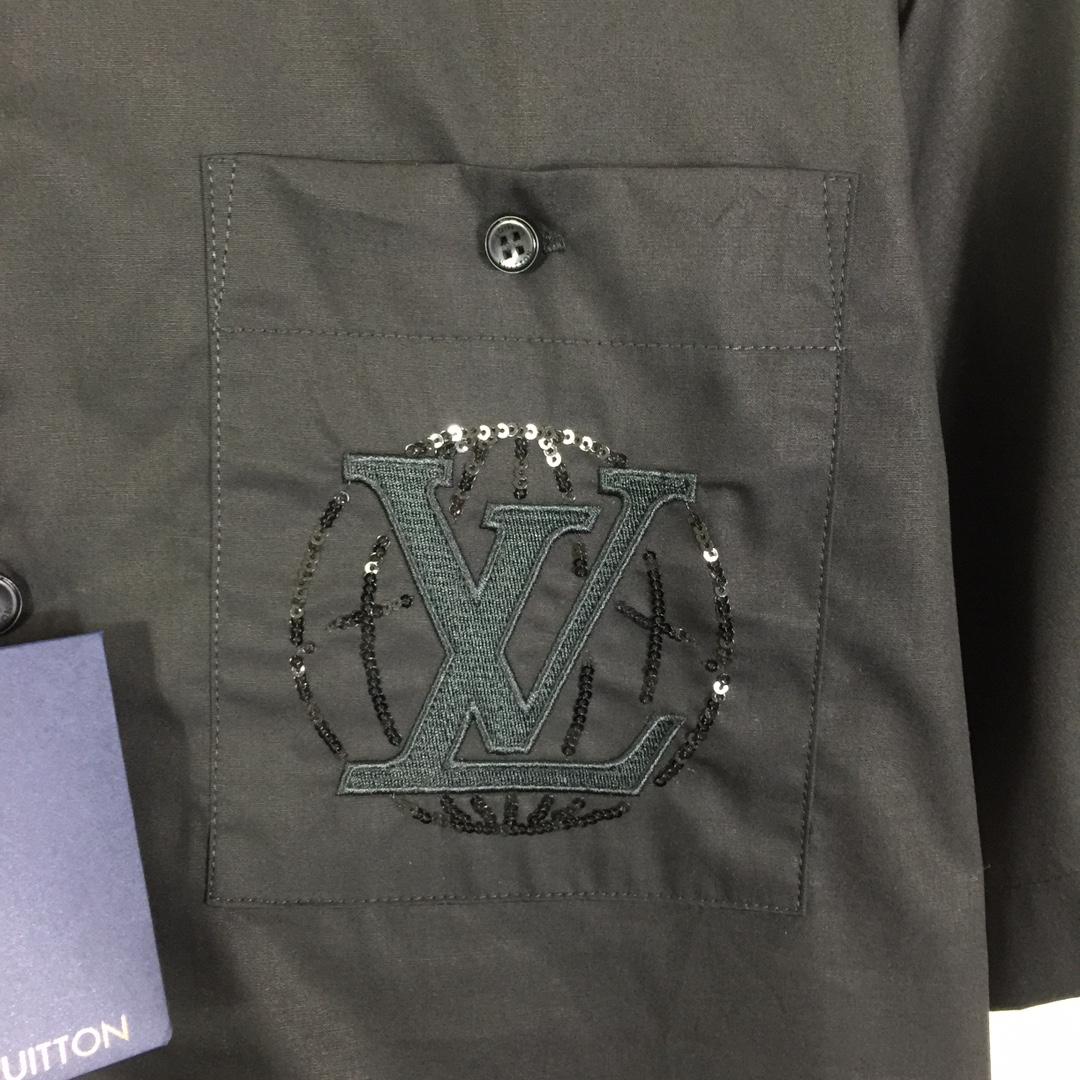Louis Vuitton Embroidered Short-Sleeved Cotton Shirt   1AHCHD - EUR FASHION
