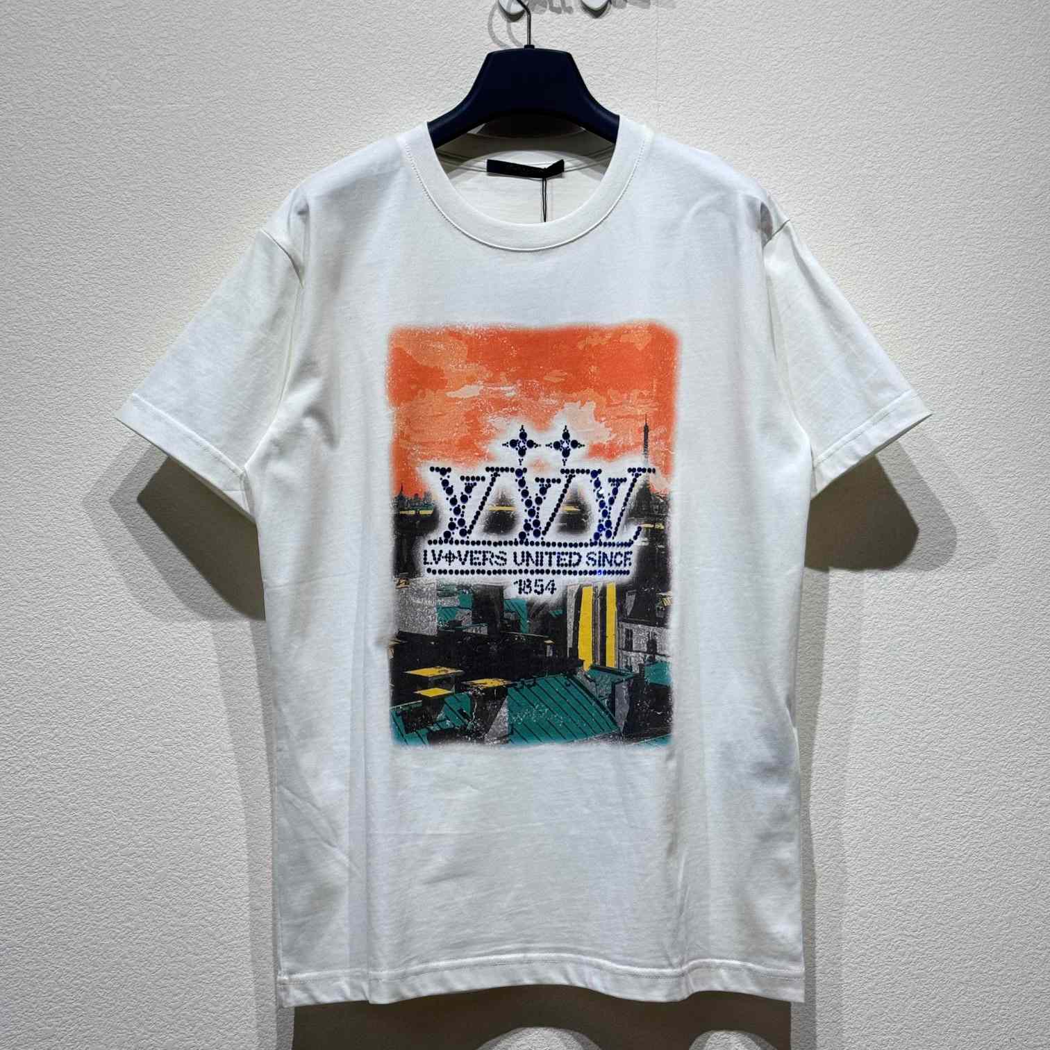 Louis Vuitton Embellished Graphic Cotton T-Shirt   1AHCKN - EUR FASHION