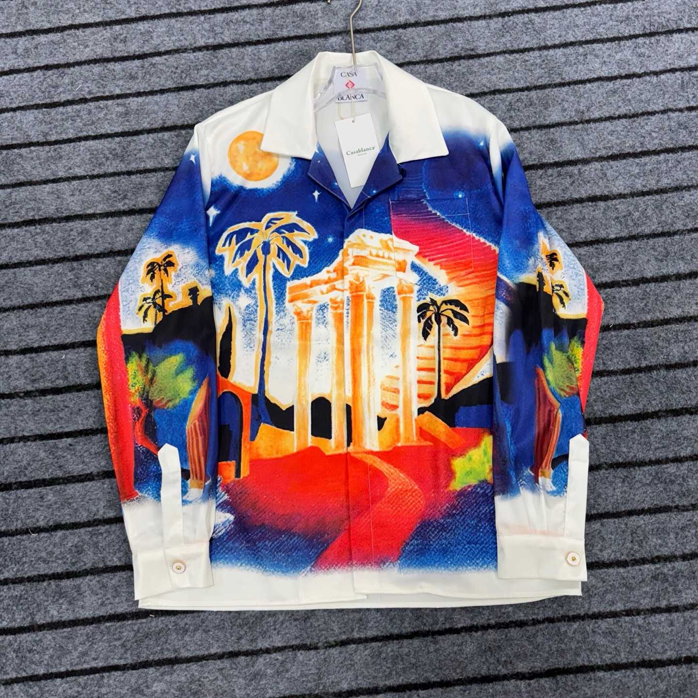 Casablanca Midnight Acropolis Silk Shirt - EUR FASHION