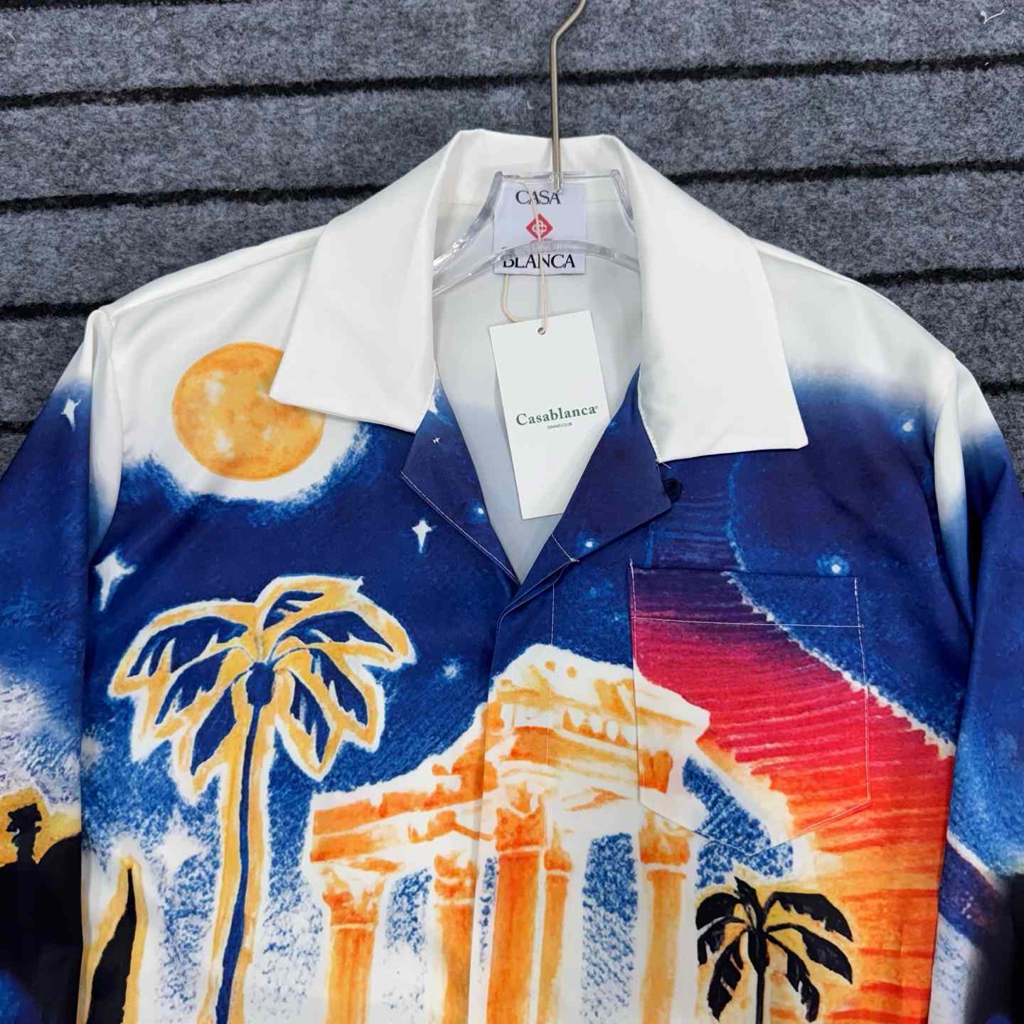 Casablanca Midnight Acropolis Silk Shirt - EUR FASHION