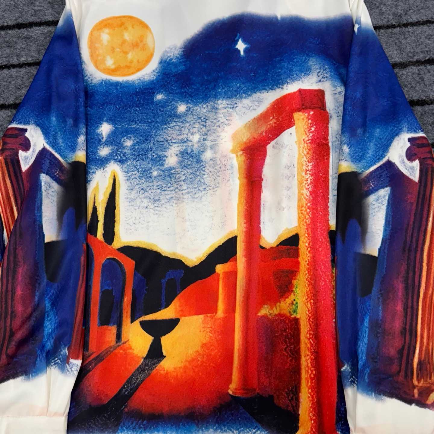 Casablanca Midnight Acropolis Silk Shirt - EUR FASHION