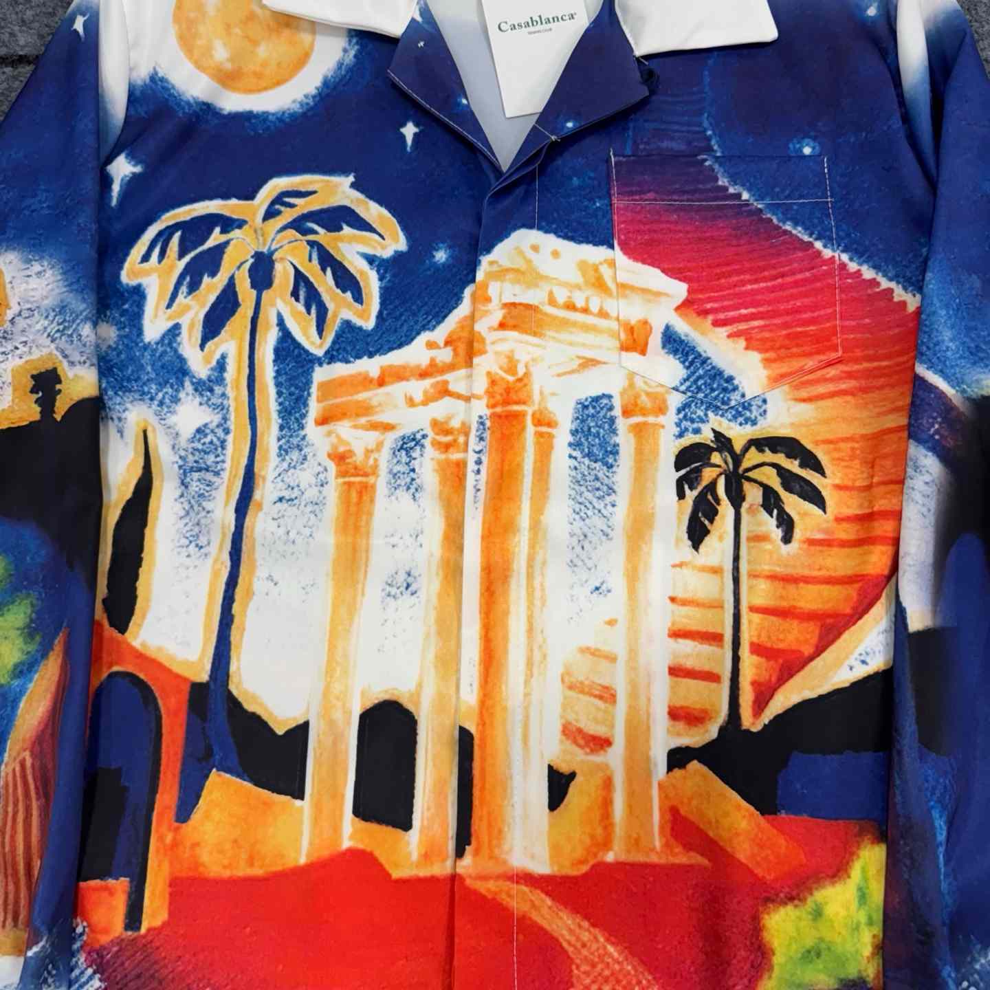 Casablanca Midnight Acropolis Silk Shirt - EUR FASHION