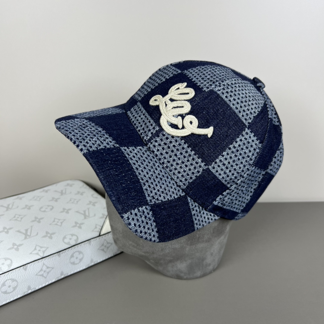 Louis Vuitton Damier 3D Denim Cap - EUR FASHION