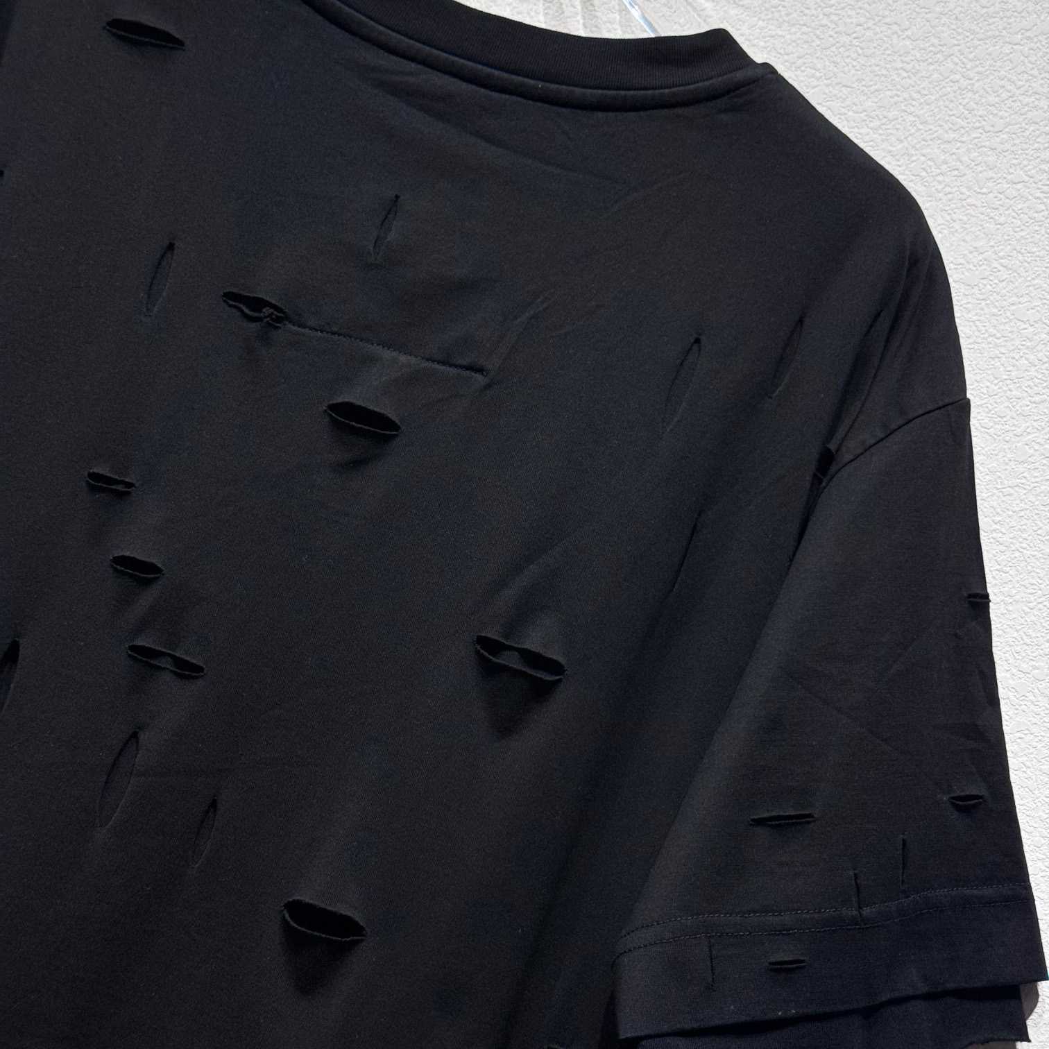 Givenchy Black Destroyed T-Shirt  - EUR FASHION