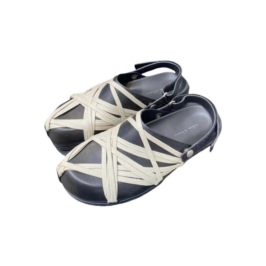 Rick Owens Hollywood Megalaced Mule Granola 'Black' - EUR FASHION
