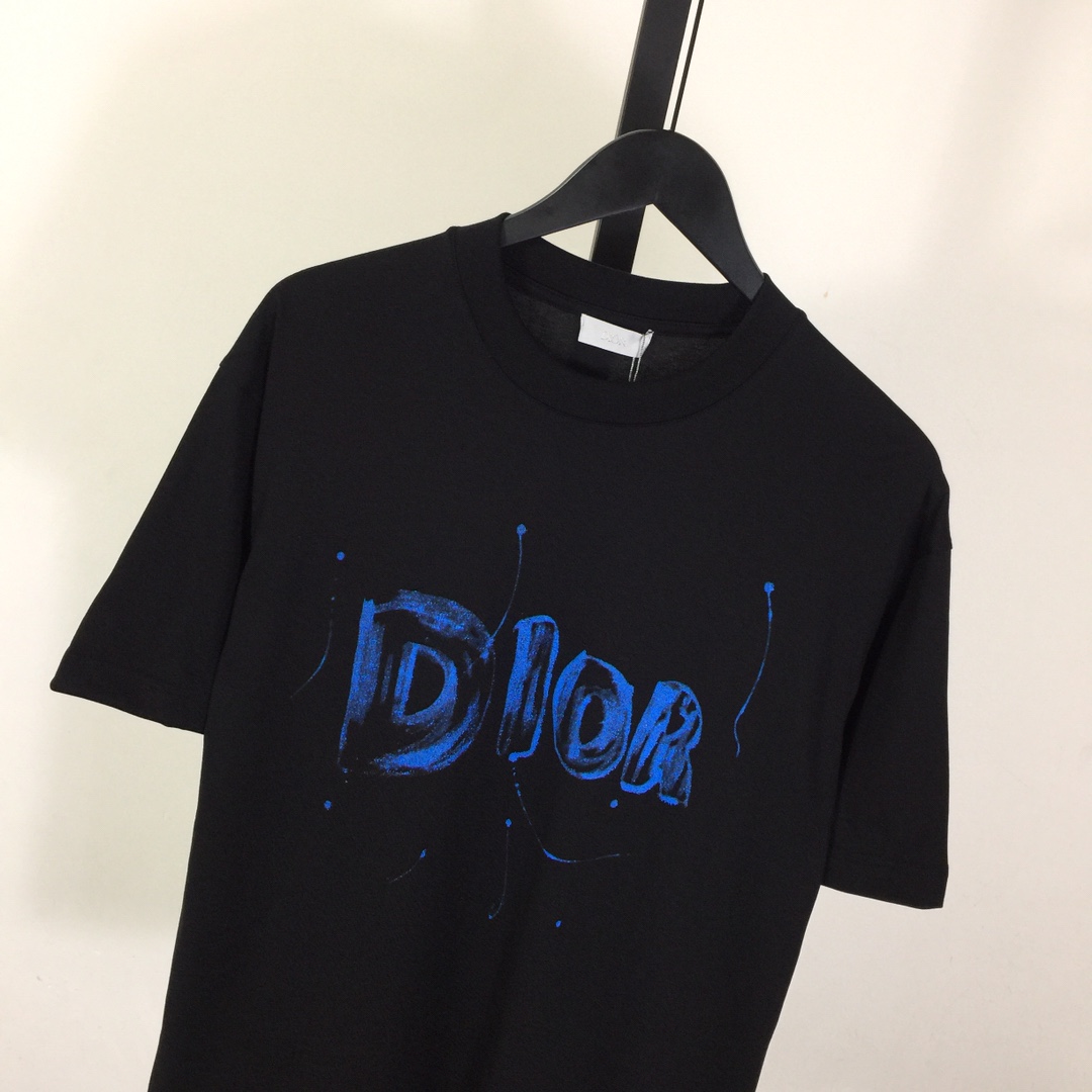 Dior Logo Cotton T-Shirt  - EUR FASHION