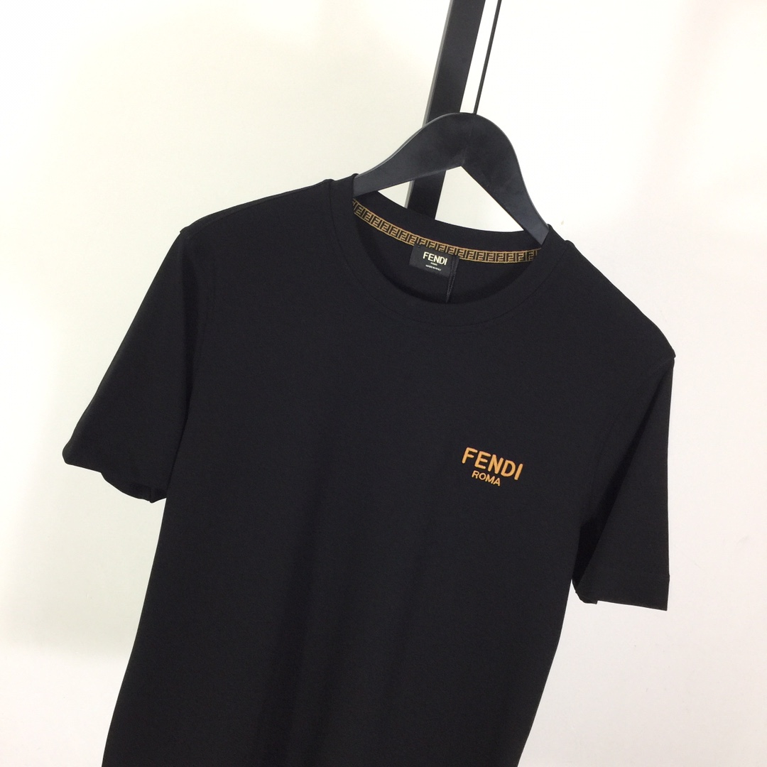 Fendi Cotton Jersey T-shirt With Embroidery - EUR FASHION