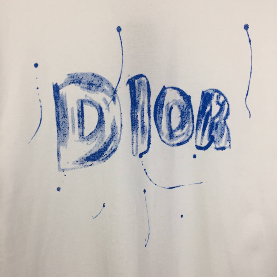 Dior Logo Cotton T-Shirt  - EUR FASHION