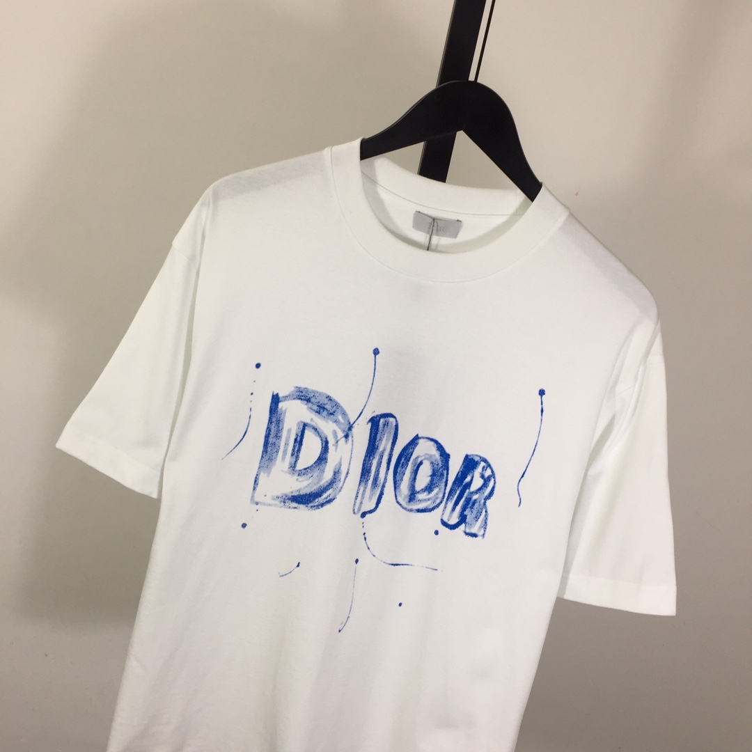 Dior Logo Cotton T-Shirt  - EUR FASHION