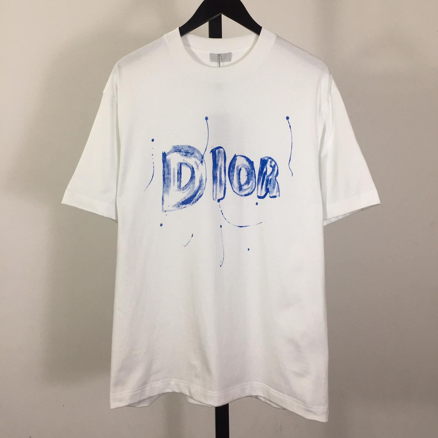 Dior Logo Cotton T-Shirt  - EUR FASHION