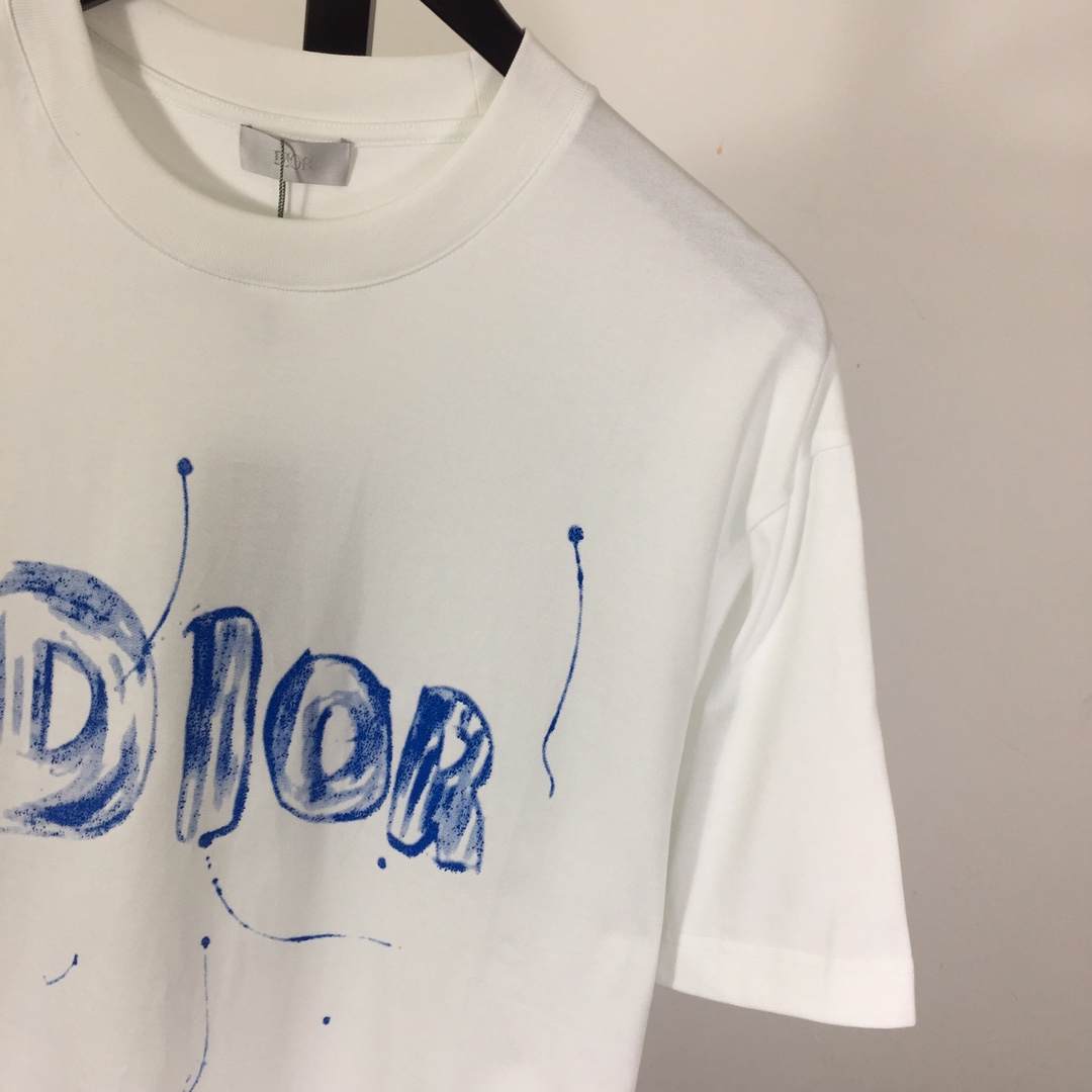 Dior Logo Cotton T-Shirt  - EUR FASHION